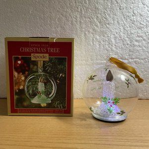 Spode LED Christmas Tree Ornament Color Changing Glass Candle Retired *VIDEO*